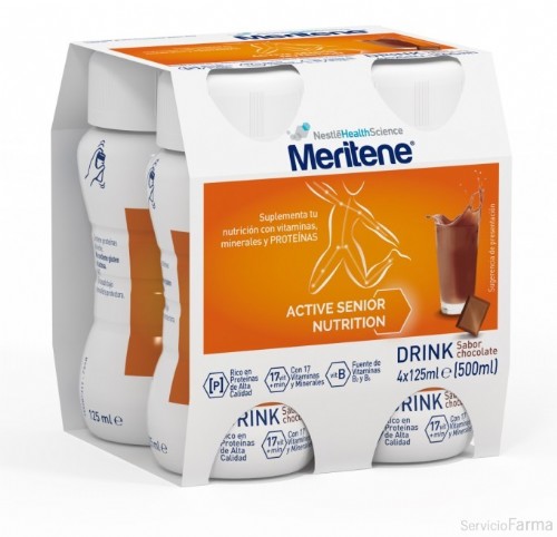 MERITENE DRINK (125 ML 4 BOTELLAS CHOCOLATE)